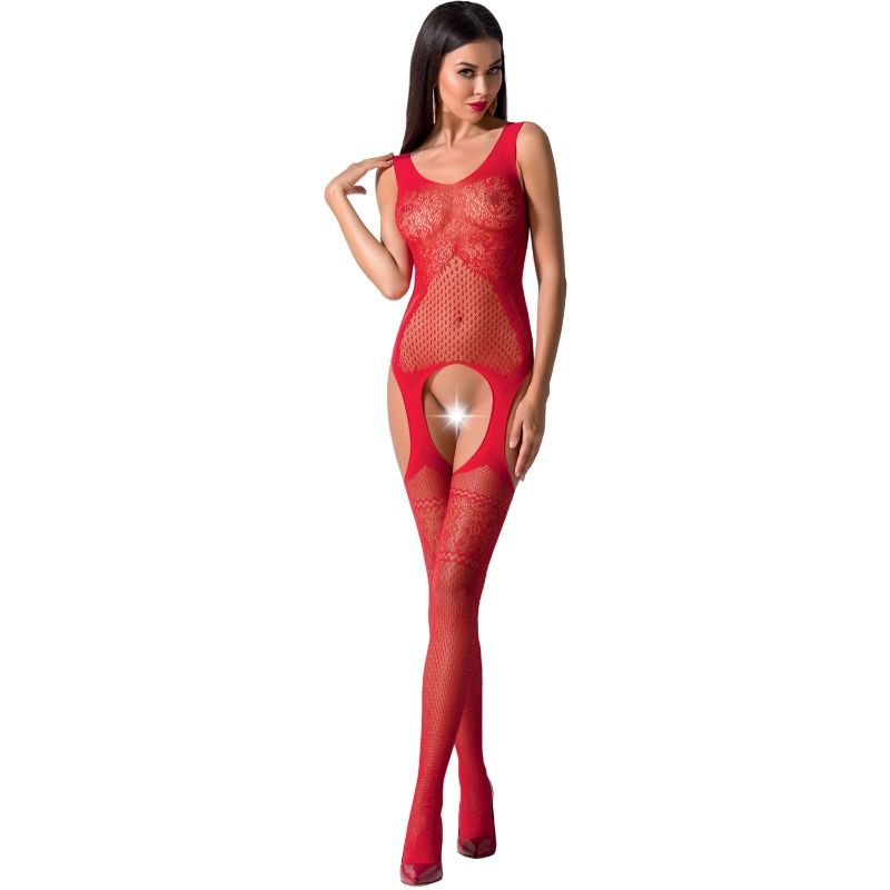 Red Lace Bodystocking BS061