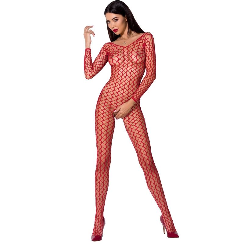 Red Lace Bodystocking - One Size Fits All