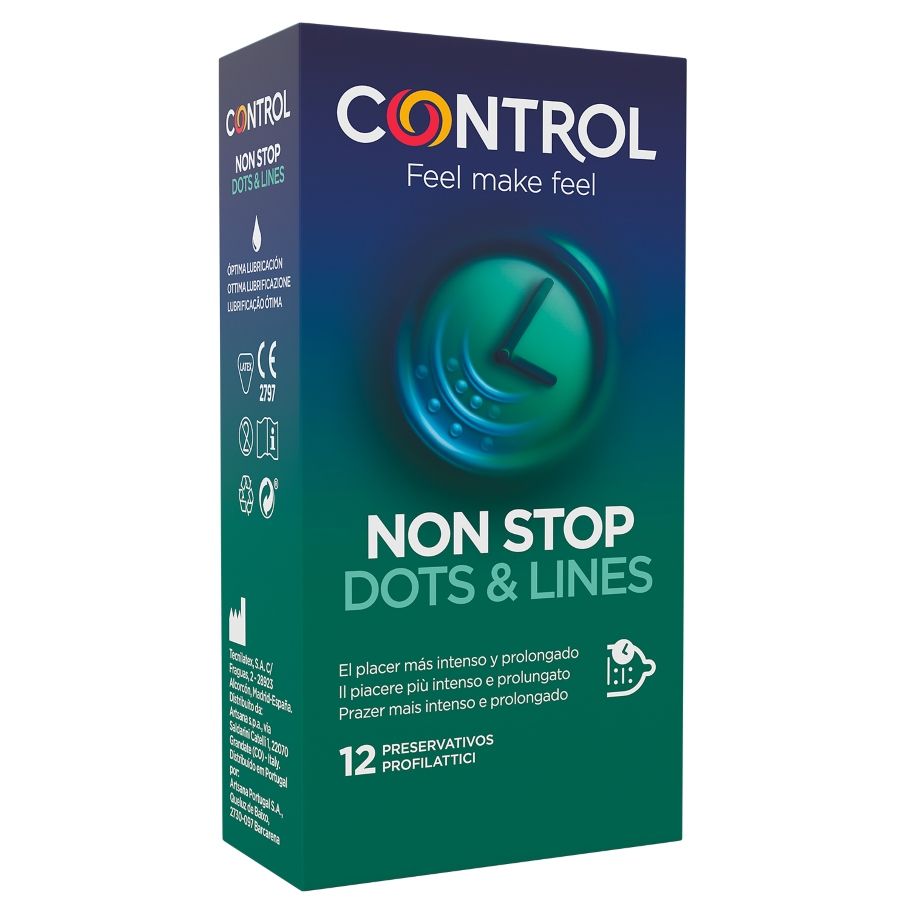 Nonstop Dots & Lines Condoms 12pk