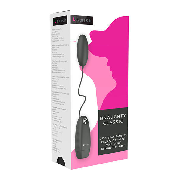 Bnaughty Classic Black Vibrating Bullet