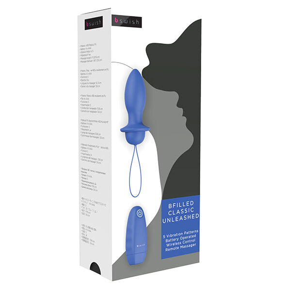 Bfilled Classic Vibrating Anal Plug - Denim