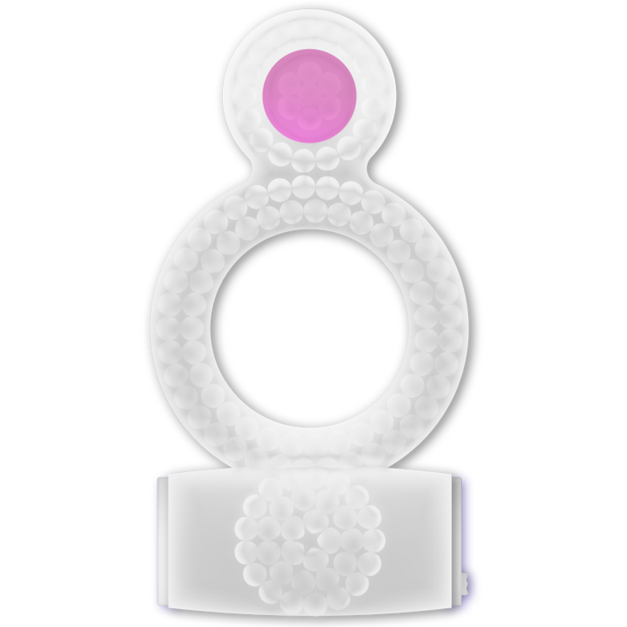 Anillo Vibrador Transparente de Doble Placer