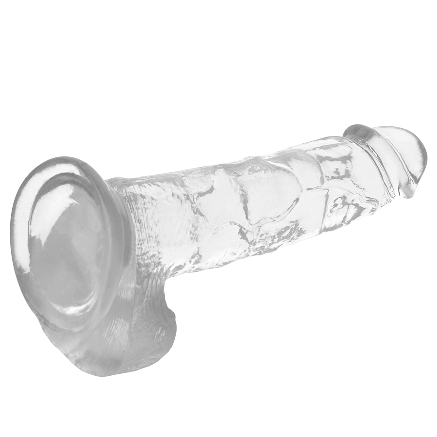 Clear 22cm Realistic Dildo with Balls