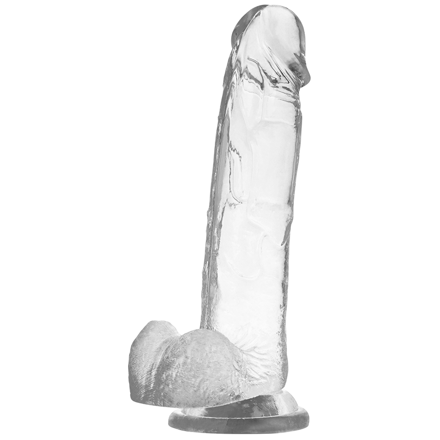 Clear 22cm Realistic Dildo with Balls