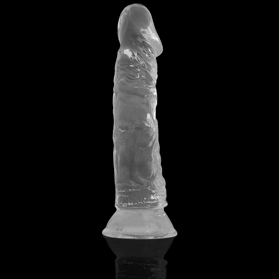 Dildo Realista Transparente 19cm de Comprimento 4cm de Largura