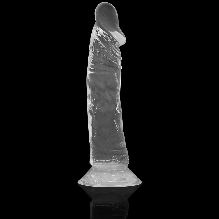Dildo Realista Transparente 19cm de Comprimento 4cm de Largura