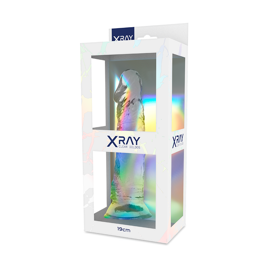 Dildo Realista Transparente 19cm de Comprimento 4cm de Largura