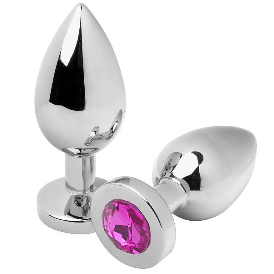 Medium Pink Diamond Anal Plug 7.62cm