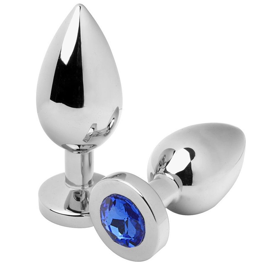 Medium Blue Diamond Anal Plug 7.62cm