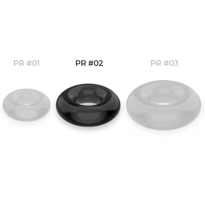Anillo para el Pene Negro Flexible 4.5Cm