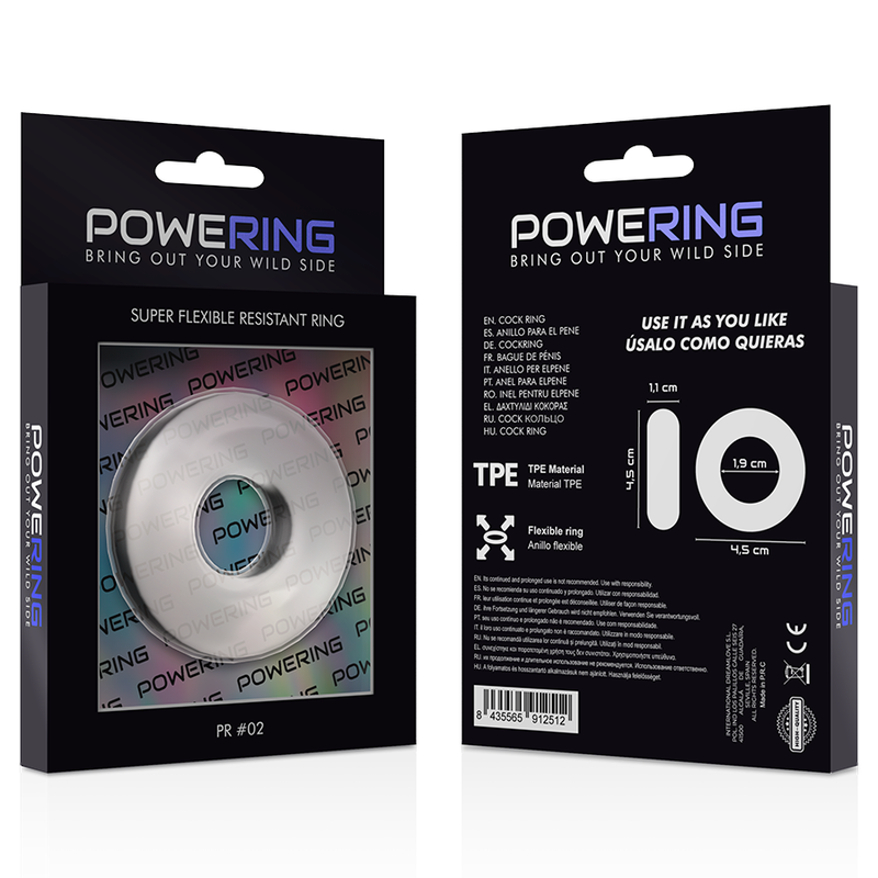 Clear Flexible Penis Ring 4.5cm