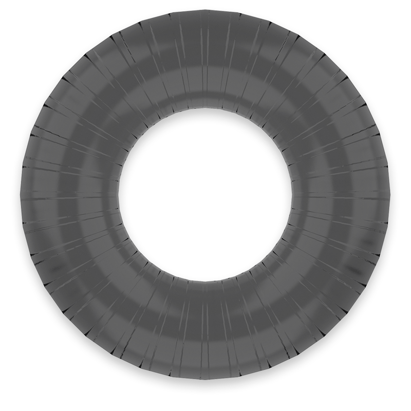 Flexible Black PR07 Penis Ring (4.5cm)