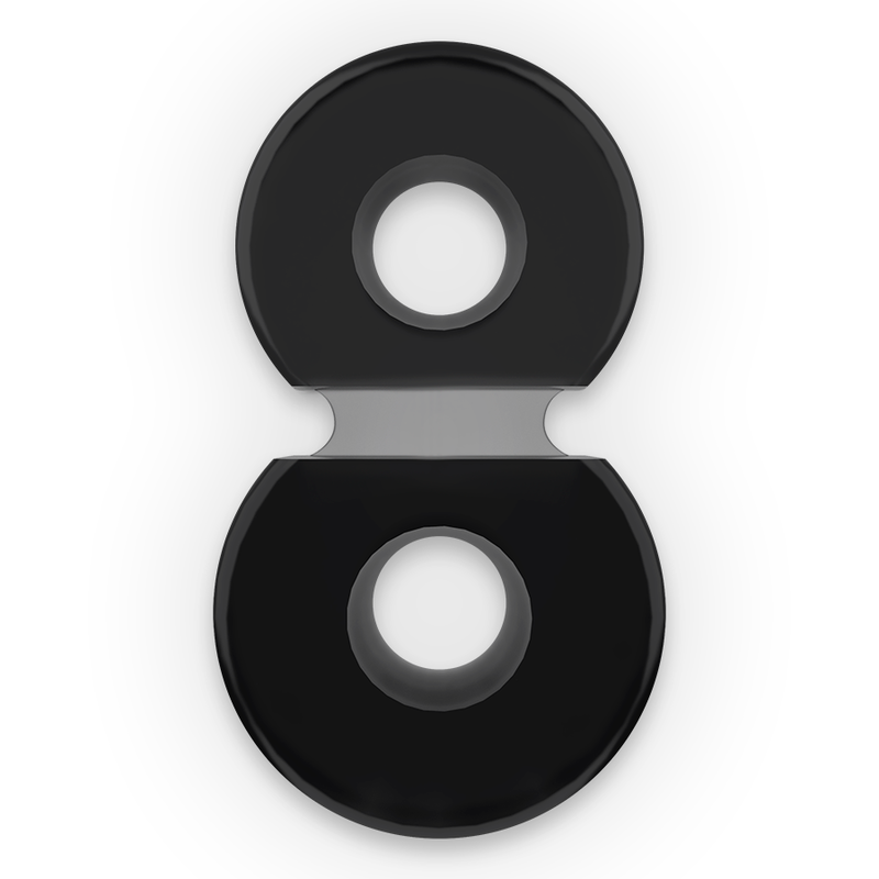 PR09 Anillo Doble para Pene - Negro