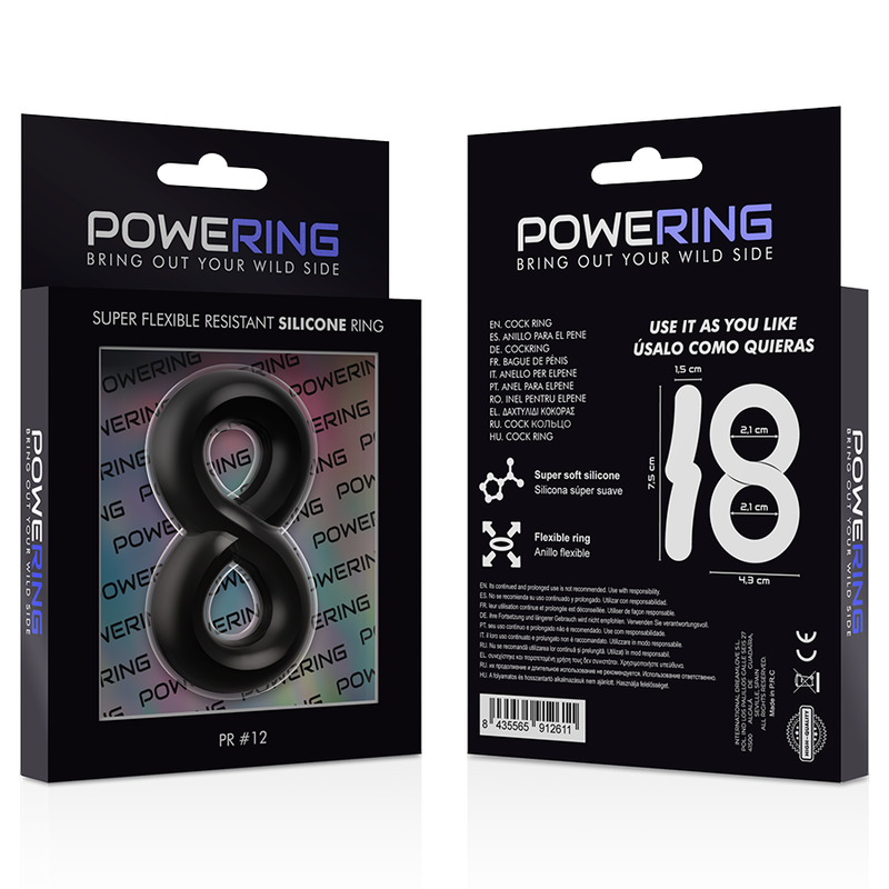 Black PR12 Penis & Testicle Ring