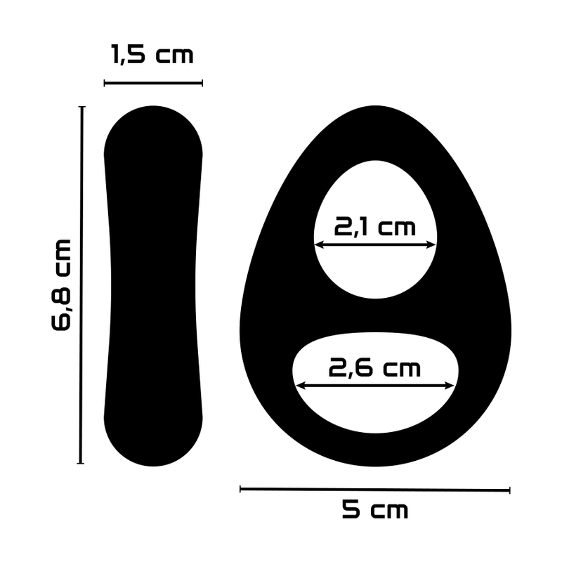 Flexible Penis & Testicle Ring PR13 Black