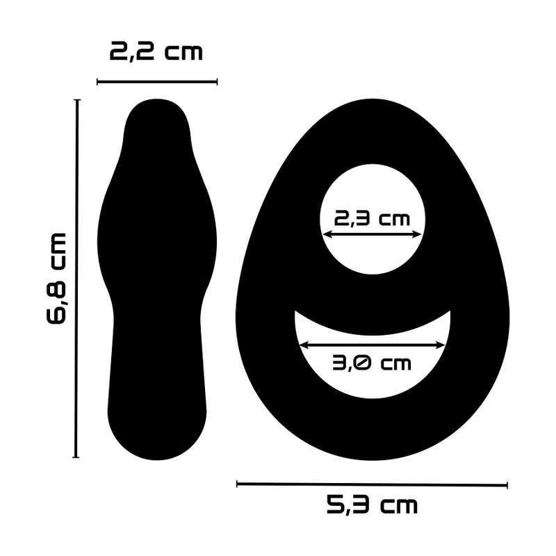 Flexible Black PR14 Cock & Ball Ring