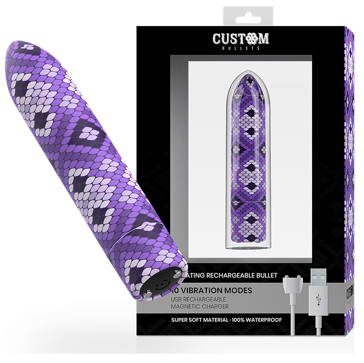 Rechargeable Purple Snake Magnetic Bullet