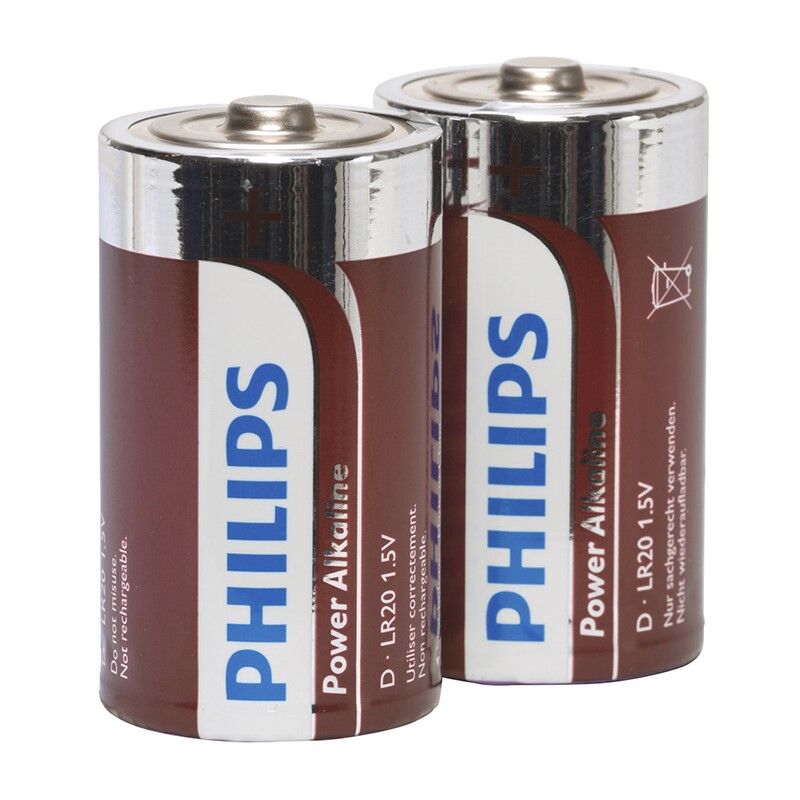 Alkaline D Batteries LR20 - Pack of 2