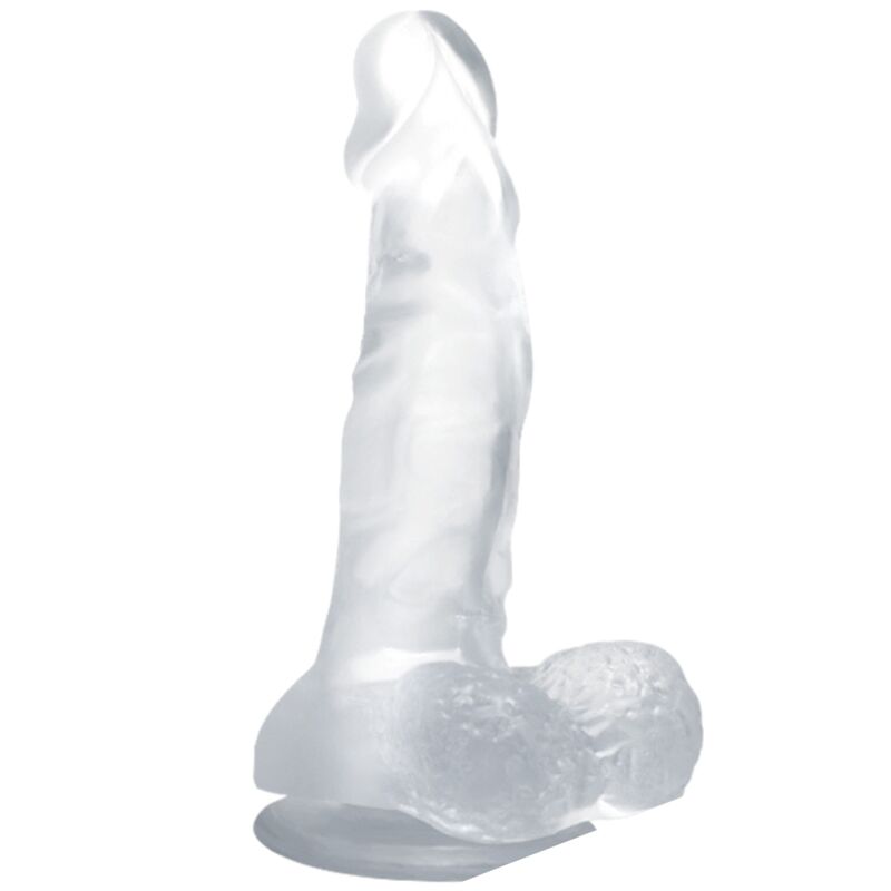 Realistic 16.7cm Suction Cup Dildo - Transparent