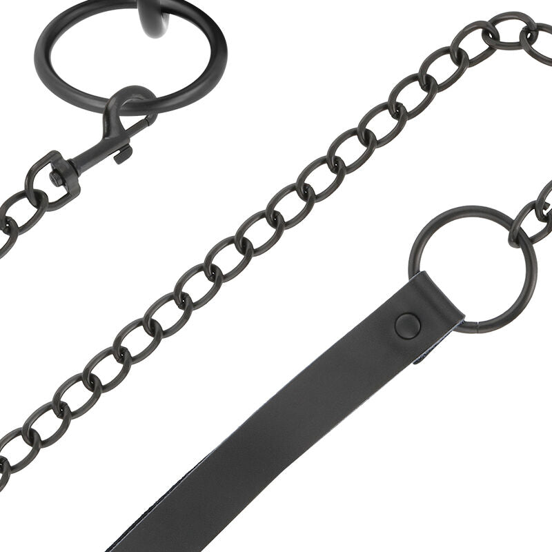 Black Chain Bondage Collar Necklace