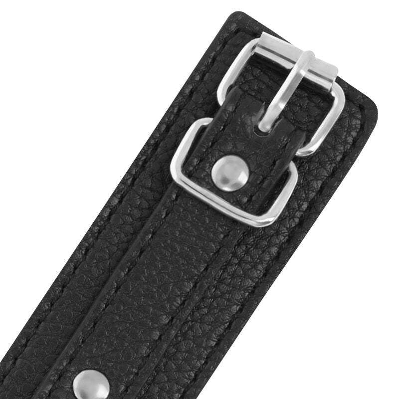 Luxurious Black Leather Handcuffs