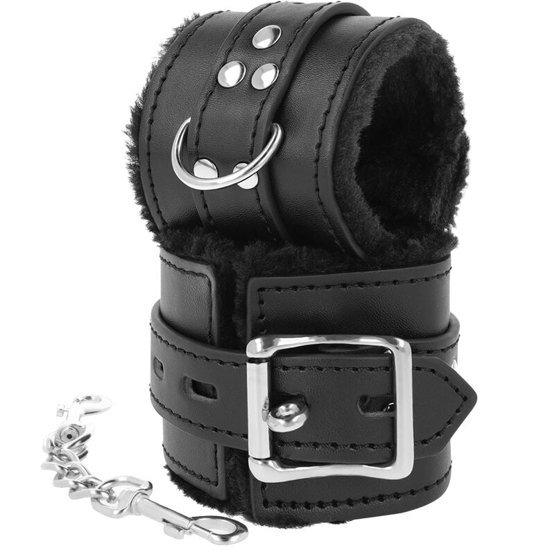Black Lined BDSM Handcuffs