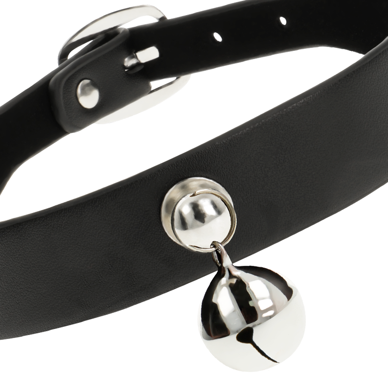 Vegan Leather Collar with Rattle