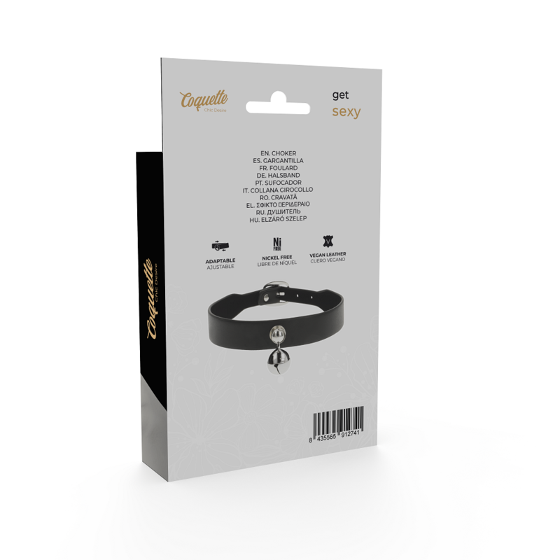 Vegan Leather Collar with Rattle
