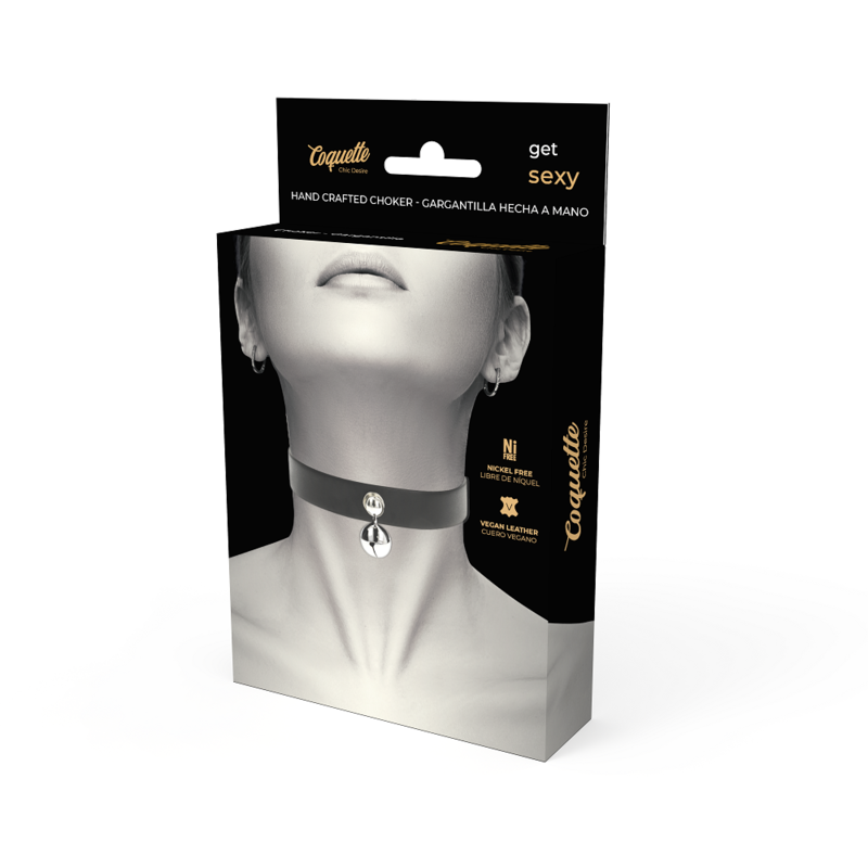 Vegan Leather Collar with Rattle
