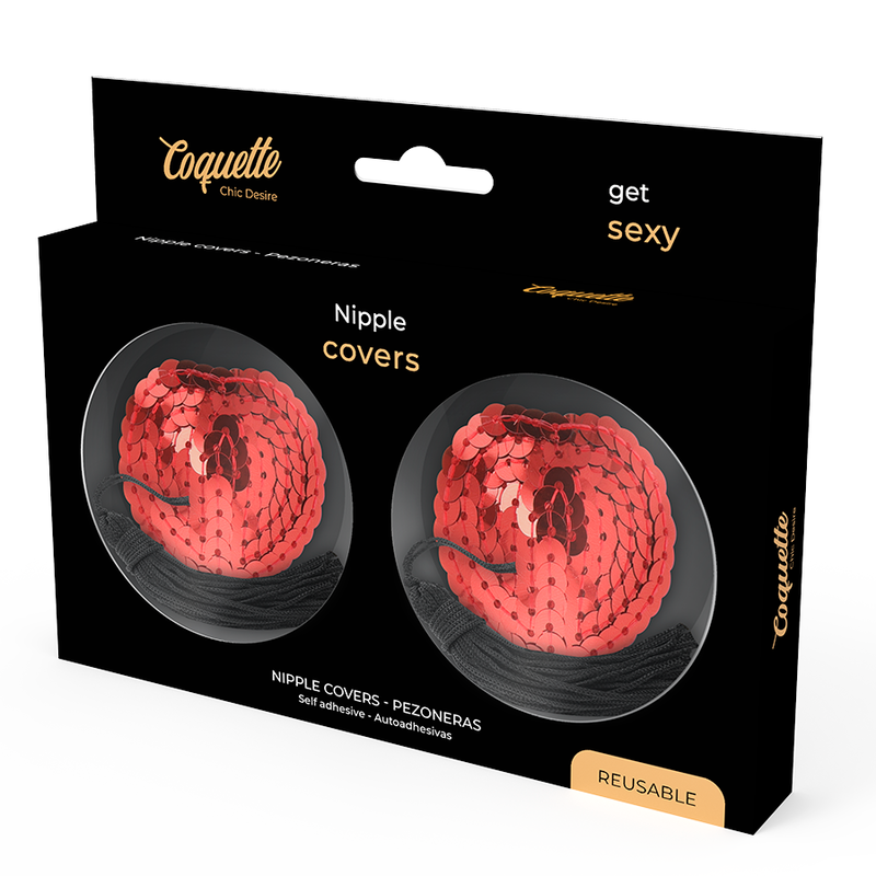 Capas Sensuais Vermelhas para Mamilos | Lingerie