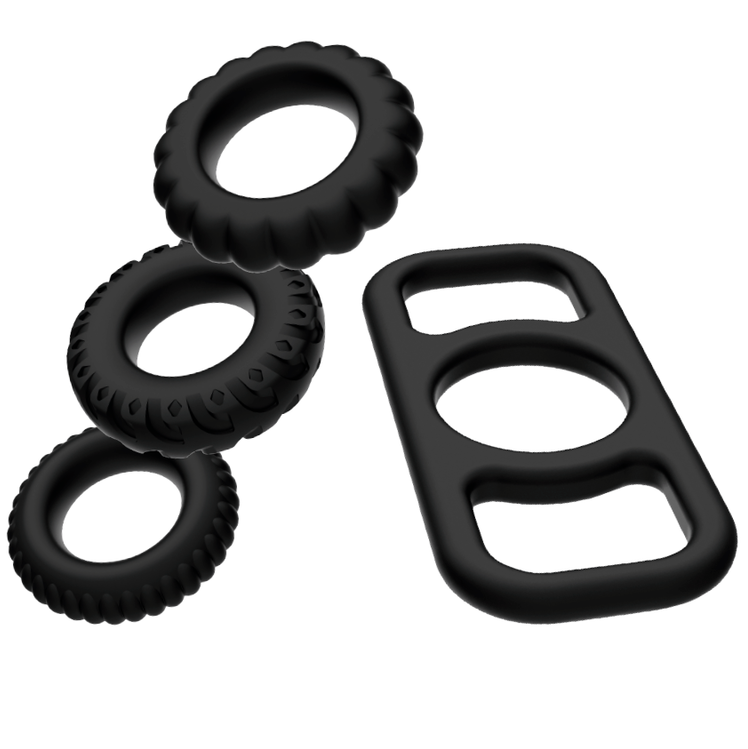 Premium 4-Piece Pleasure Ring Collection