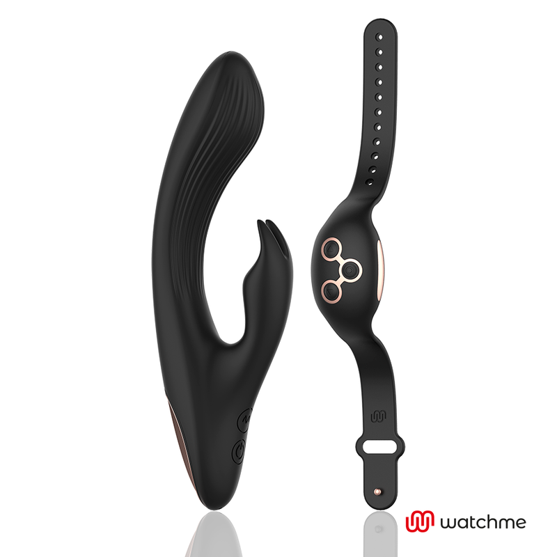 Vibrador Coelho Watchme com Controlo Remoto - Preto/Dourado