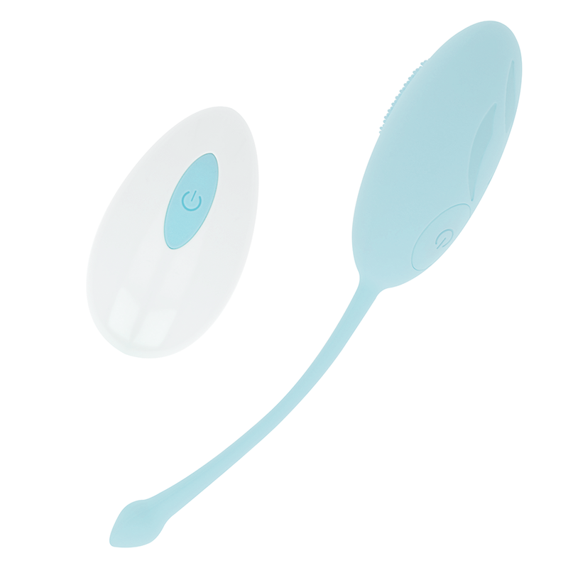 10-Mode Textured Vibrating Egg - Blue