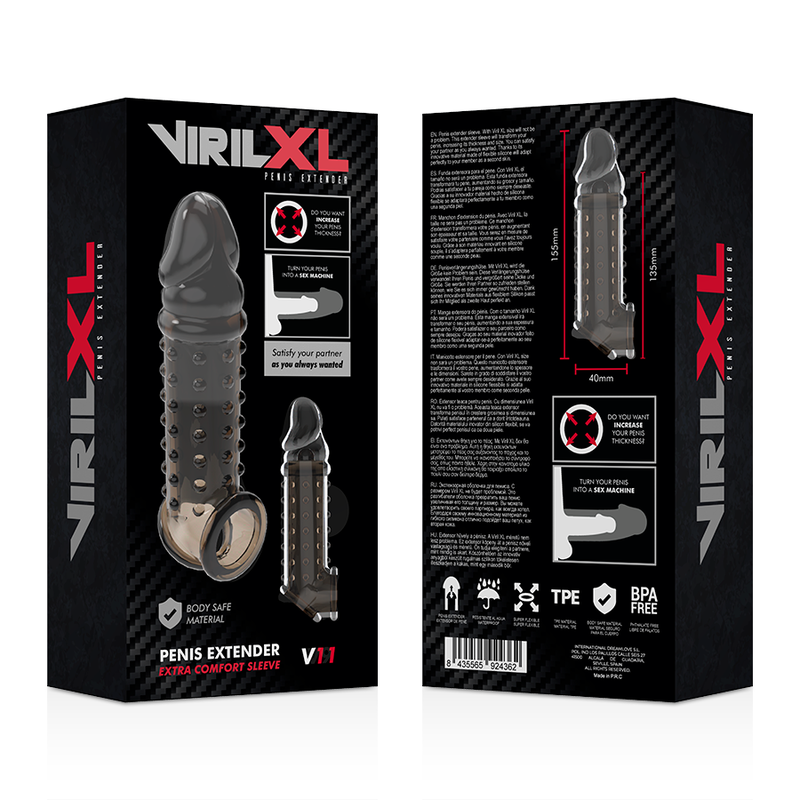 Black V11 Penis Extension Sheath