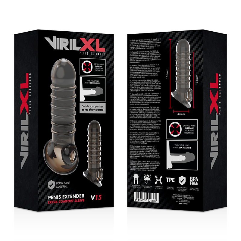 Funda Extensora de Pene V15 Negra