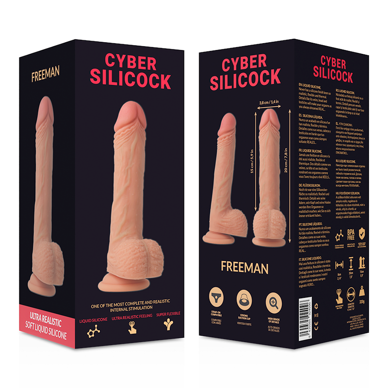 Freeman Ultra Realistic Silicone Dildo 20cm