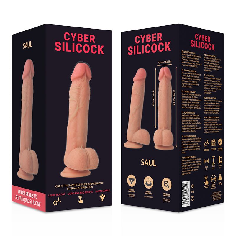 Dildo de Silicone Ultra Realista Saul 21cm
