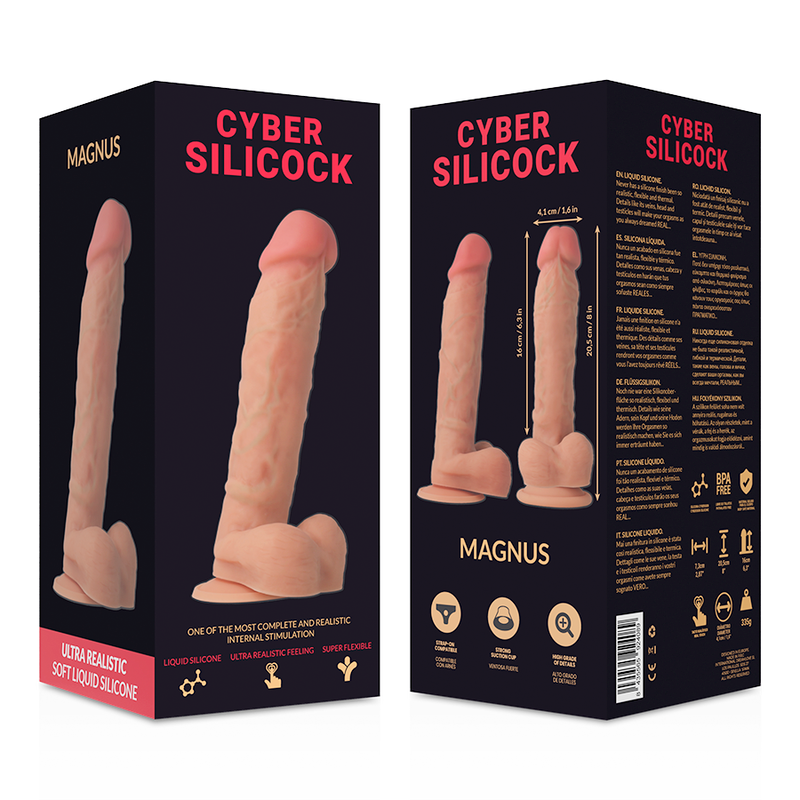 Dildo de Silicone Líquido Magnus 20,5 cm