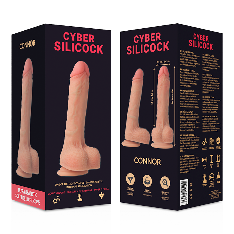 Dildo de Silicona Líquida Connor 20.5 cm