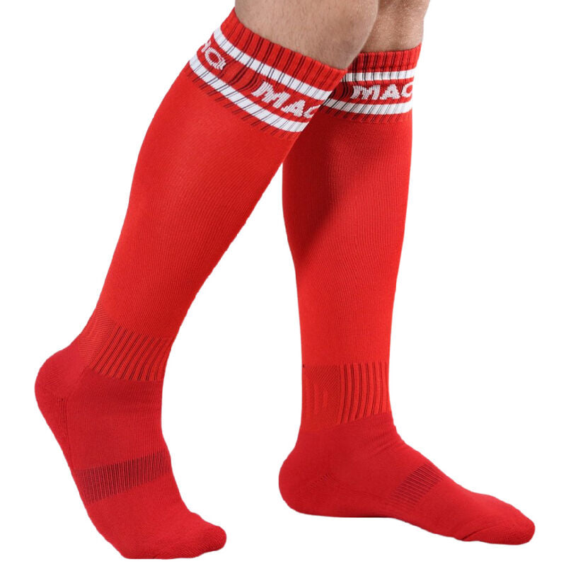 Seductive Red Thigh-High Lingerie Socks