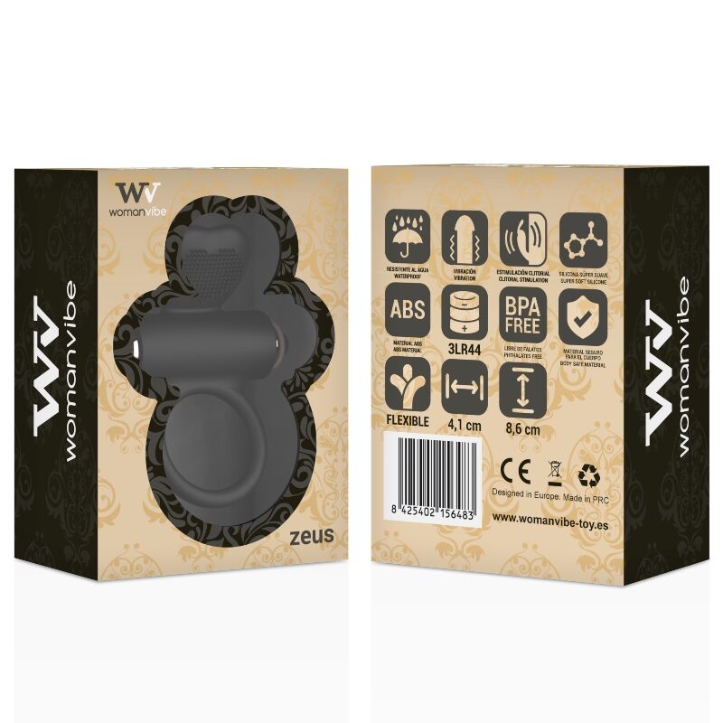 Anillo Vibrador de Silicona Zeus para el Pene