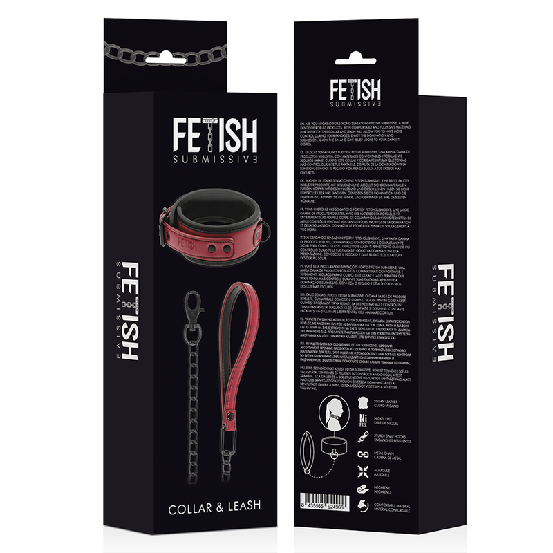 Neoprene Chain Bondage Collar Necklace