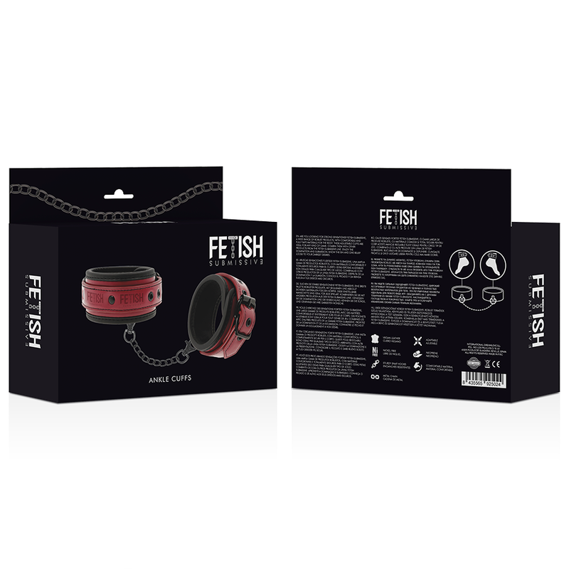 Vegan Leather Ankle Cuffs w/ Neoprene