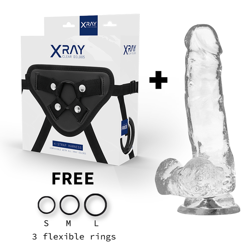 Strap-On Harness with 18.5cm Clear Dildo