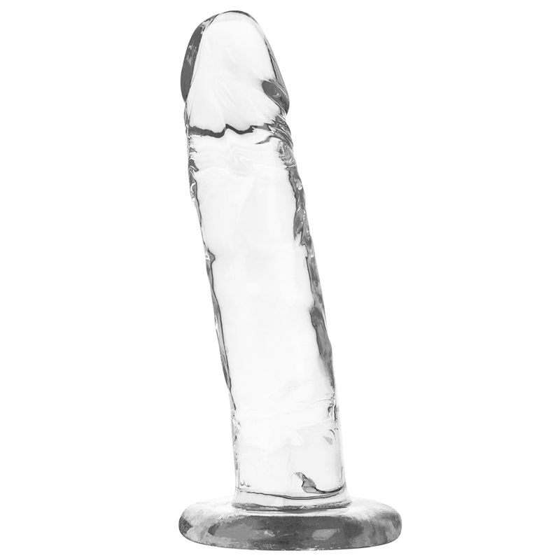 Arnés con dildo transparente de 18 cm