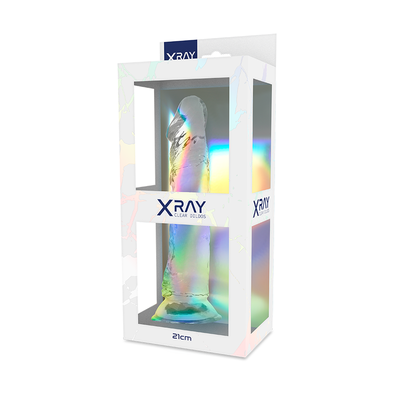 Arnés con dildo transparente de 21cm