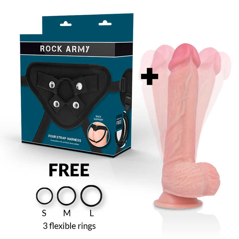 Harness + Hawk Rotator Vibrator 22cm