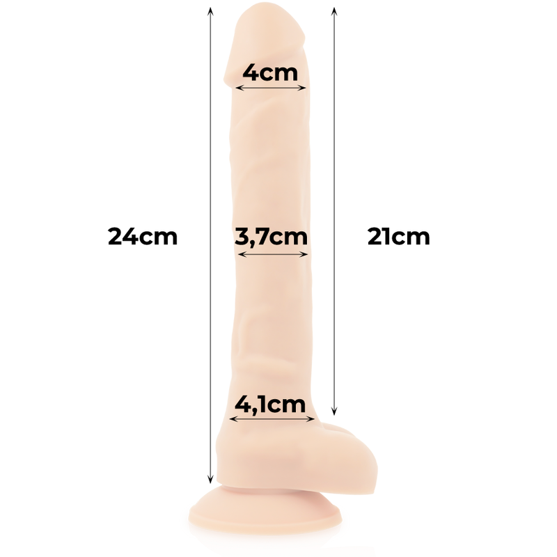 Harness with 24cm Articulating Silicone Dildo