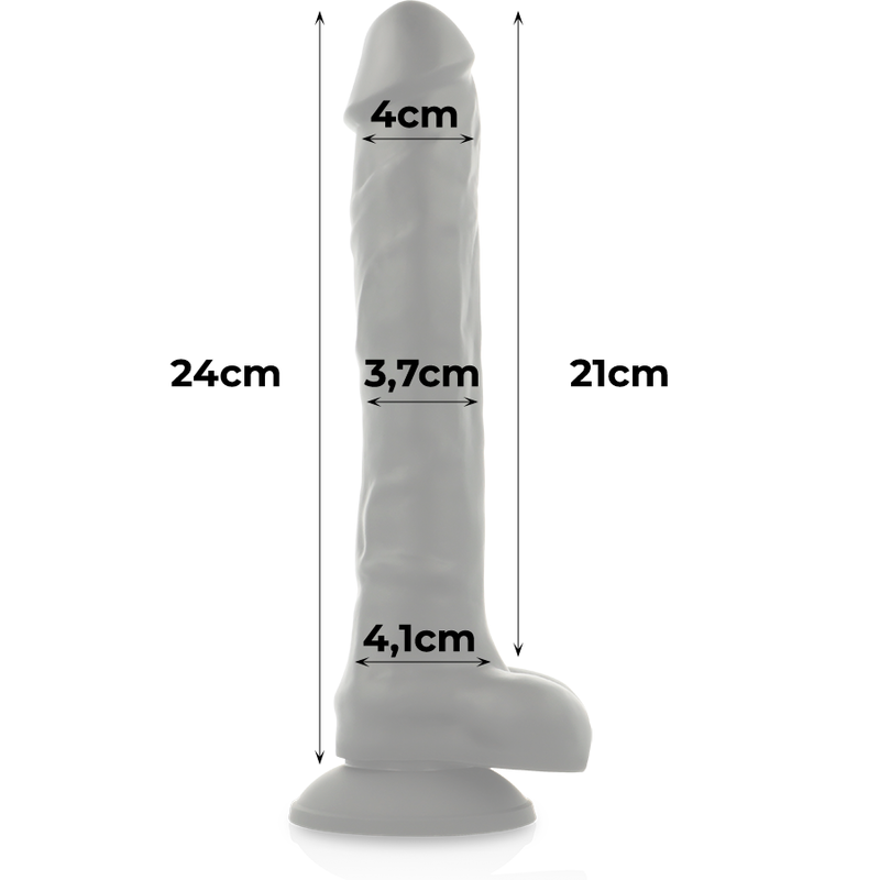 Articulated Silicone Harness Dildo Black 24cm