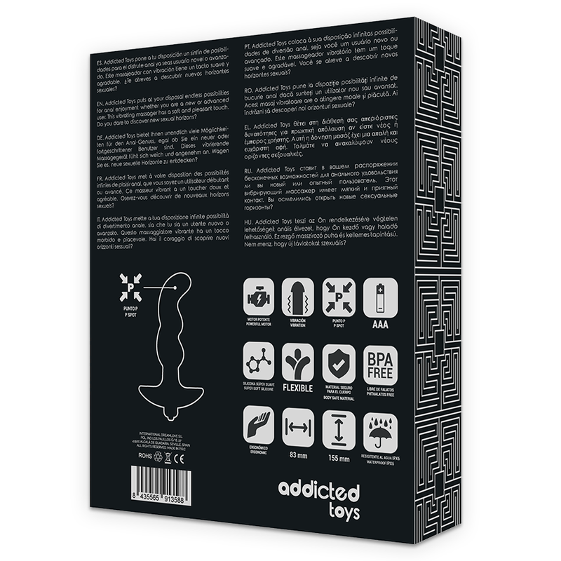 Black Vibrating Anal Massager Model 2